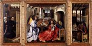 Merode Altarpiece.
 Workshop of Robert Campin

Click to enter image viewer

Use the Save buttons below to save any of the available image sizes to your computer.
