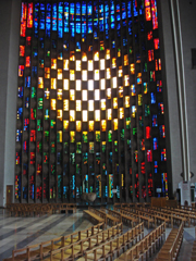 Coventry Cathedral - John Piper's baptistery window. 