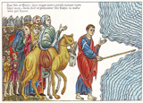 Crossing of the Red Sea. Herrad, of Landsberg, Abbess of Hohenburg, approximately 1130-1195