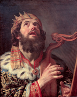 King David Playing the Harp. Honthorst, Gerrit van, 1590-1656
