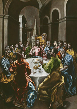 Anointing the Feet of Jesus in the House of Simon, the Pharisee. Greco, 1541?-1614