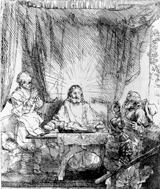 Supper at Emmaus. Rembrandt Harmenszoon van Rijn, 1606-1669