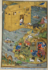 Exit from Noah's Ark. Bedford Master, active 1415-1430