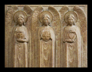 Faith, Hope, and Charity -- Bas relief sculpture of the three theological virtues.
 
Click to enter image viewer

Use the Save buttons below to save any of the available image sizes to your computer.
