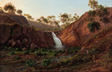 Waterfall on the Clyde River, Tasmania. Guérard, Eugen von, 1811-1901