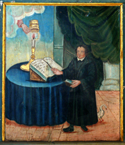 Martin Luther and the parable of the lamp under a basket.
 Stiegler, Hans

Click to enter image viewer

Use the Save buttons below to save any of the available image sizes to your computer.
