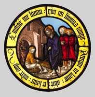 Roundel with Christ Healing the Blind Man. 