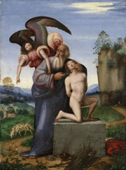 Sacrifice of Isaac. Albertinelli, Mariotto, 1474-1515