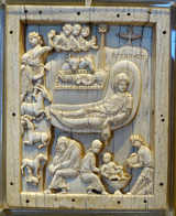 Ivory Carving of the Nativity, Constantinople region. 