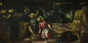 Christ washing the feet of the disciples. Tintoretto, Jacopo, 1518-1594