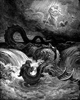 Destruction of Leviathan. Doré, Gustave, 1832-1883