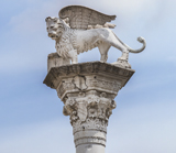 Statue of the Lion of Saint Mark in Vincenza. 