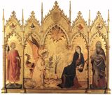 Annunciation with St. Margaret and St. Ansanus. Martini, Simone, 1283-1344, Lippo Memmi