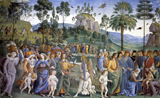Moses's Journey into Egypt and the Circumcision of His Son Eliezar. Perugino, approximately 1450-1523
