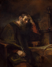 Apostle Paul.
 Rembrandt Harmenszoon van Rijn, 1606-1669

Click to enter image viewer

Use the Save buttons below to save any of the available image sizes to your computer.
