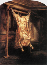 Slaughtered Ox. Rembrandt Harmenszoon van Rijn, 1606-1669