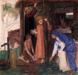 Passover in the Holy Family: Gathering Bitter Herbs. Rossetti, Dante Gabriel, 1828-1882