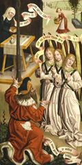 Abraham and the Three Angels. Polack, Jan, 1450-1519