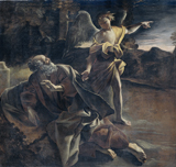 Prophet Elijah Awakened by an Angel in the Desert. Lanfranco, Giovanni, 1582-1647