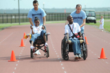 Mississippi Special Olympics Assisted Wheelchair Race. 