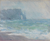 Rain, Étretat. Monet, Claude, 1840-1926