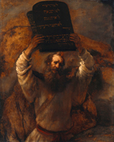 Moses with the Ten Commandments.
 Rembrandt Harmenszoon van Rijn, 1606-1669

Click to enter image viewer

Use the Save buttons below to save any of the available image sizes to your computer.
