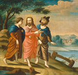 Christ on the Road to Emmaus.
 
Click to enter image viewer

Use the Save buttons below to save any of the available image sizes to your computer.
