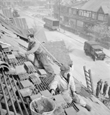 Repairing Bomb Damaged Housing Post WWII Britain. 