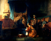 Hannah presenting her son Samuel to the priest Eli.
 Eeckhout, Gerbrand van den, 1621-1674

Click to enter image viewer

Use the Save buttons below to save any of the available image sizes to your computer.
