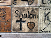 Tile from Peace Wall in Hamilton, New Zealand. 
