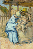 Sheep Shearer (after Millet). Gogh, Vincent van, 1853-1890