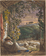 Sleeping Shepherd; Early Morning. Palmer, Samuel, 1805-1881