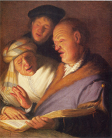 Three Singers.
 Rembrandt Harmenszoon van Rijn, 1606-1669

Click to enter image viewer

Use the Save buttons below to save any of the available image sizes to your computer.
