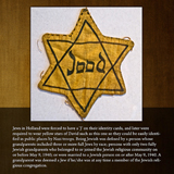 Jewish Star Patch Worn by Jews in Holland. 