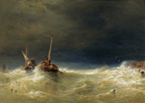 Sea Storm. Hildebrandt, Eduard, 1818-1869