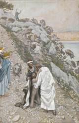 Jesus, the Gerasene, and the Unclean Spirits.
 Tissot, James, 1836-1902

Click to enter image viewer

Use the Save buttons below to save any of the available image sizes to your computer.
