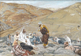 Scribe Stood to Test Jesus. Tissot, James, 1836-1902