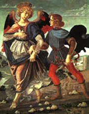 Tobias and the Angel.
 Verrocchio, Andrea del, 1435?-1488

Click to enter image viewer

Use the Save buttons below to save any of the available image sizes to your computer.

