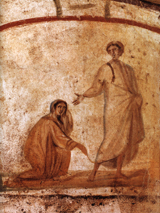 Christ and the Woman with the Issue of Blood. 