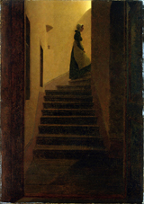 Woman on the Stairs. Friedrich, Caspar David, 1774-1840